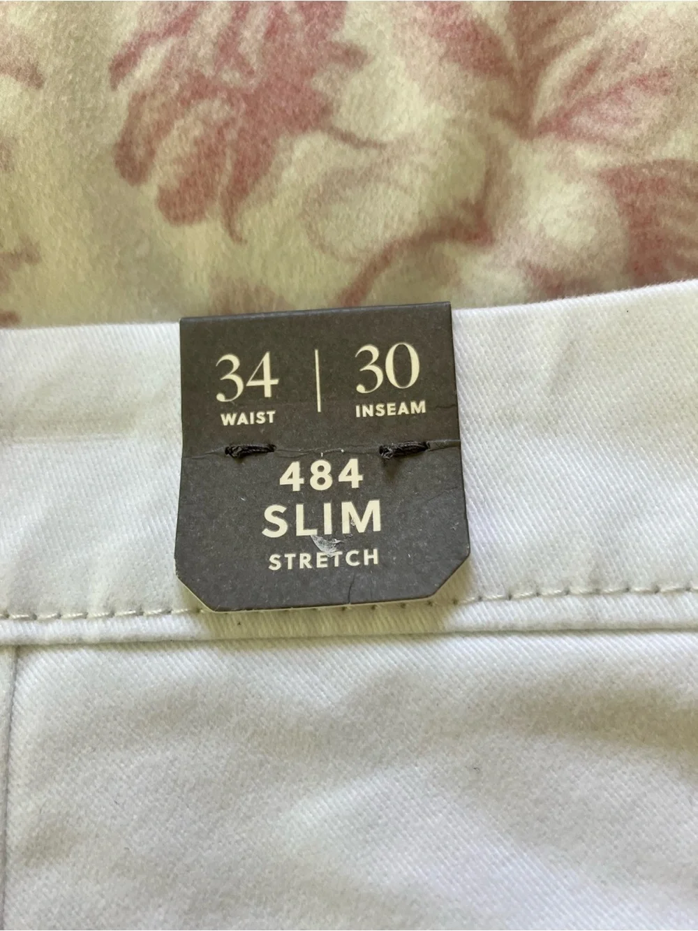 J. Crew White Stretch 484 Slim Fit Chino Pants Mislabeled Actual size 36x30